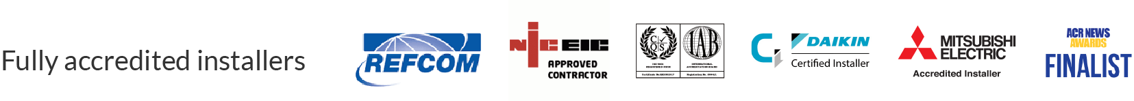 Fully accredited installers